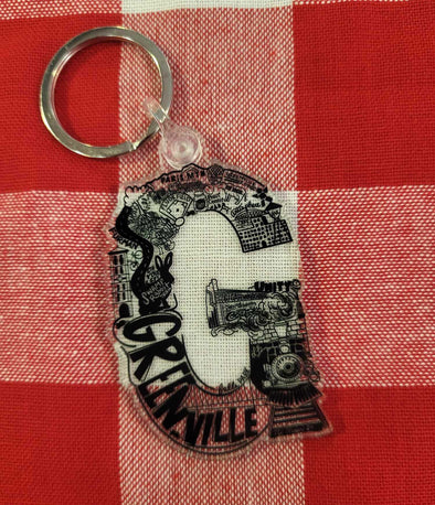 Letterscapes Greenville Keychain