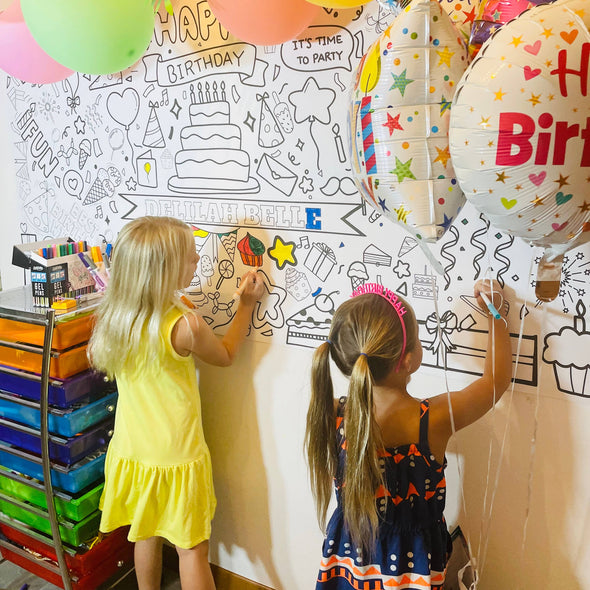 Birthday Party Giant Coloring Mat