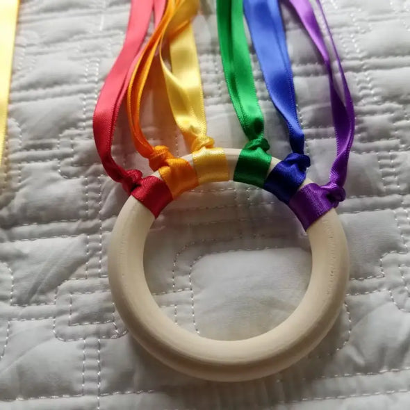 Rainbow Ribbons DIY Hand Kite