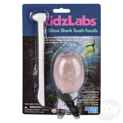 KidzLabs Mini Dig Glow Shark Tooth Fossils