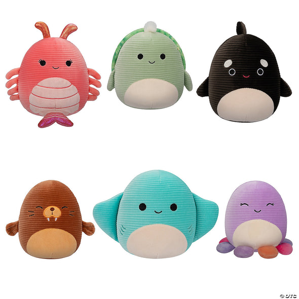 5" Squishmallows™ Cord-Textured Stuffed Sea Animal Assortment