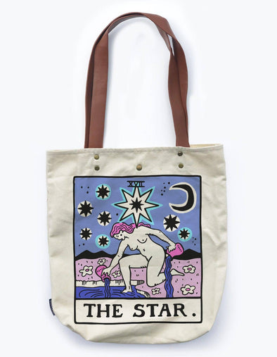 The Star Tarot Canvas Tote Bag