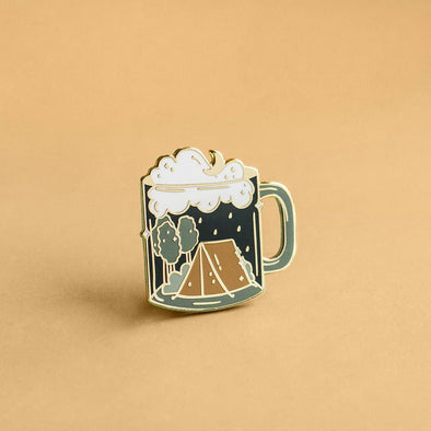 Camping Enamel Pin