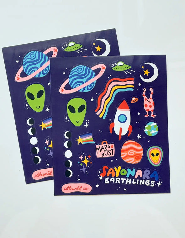 Space Race Sticker Sheets