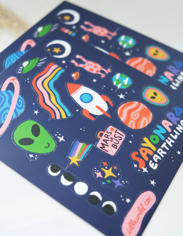 Space Race Sticker Sheets