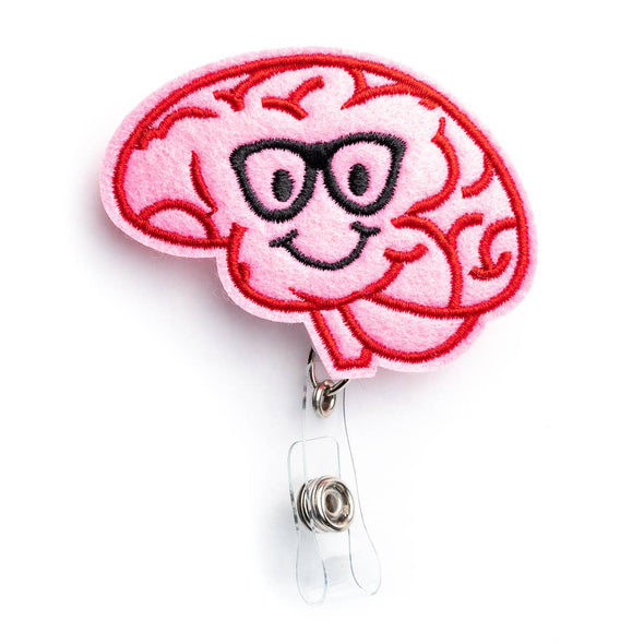 Happy Brain Retractable Badge Holder