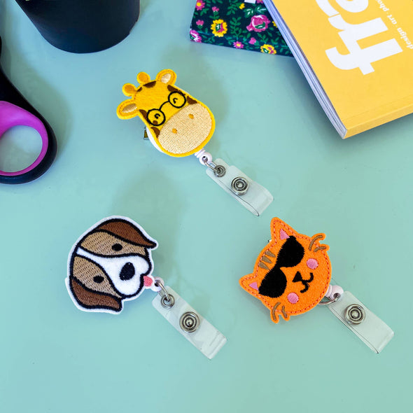 Cat Retractable Badge Holder