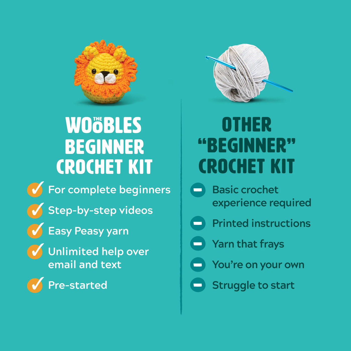 Crochet Kit for Beginners Adults and Kids - Make Amigurumi and Crocheting  Kit