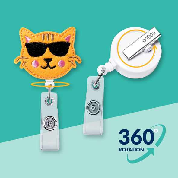 Cat Retractable Badge Holder